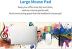 Gaming Mouse Pad, Large Non-Slip Rubber Base Mousepad, Keyboard Mouse Mat, Desk Pad with Stitched Edges, 31.5x11.8inch, Music Note