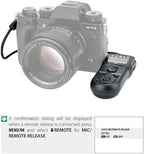 JJC Intervalometer Timer Remote Shutter Release Time Laspe for Fuji Fujifilm X-T5 X-T4 X-T3 X-T30 II X-T20 X-T10 X-H2 X-H2S X100VI X100V X100F X100T GFX100SII GFX100 GFX 50R 50S X-PRO3 X-T100 & More