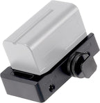 Foto4easy NP-F Battery Power Plate for NP-F970 NP-F960 NP-F770 NP-F550 NP-F570,DC 8V 12V USB-C Outputs 1/4" Cold Shoe Mount