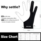 Drawing Glove, Artist Glove for Drawing Tablet iPad, Digital Art Palm Rejection Glove, Good for Left and Right Hand – XS, 2 Pack