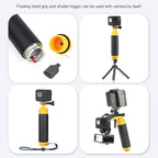 Dome Port for GoPro Hero 8 Black, Dome Port Lens with Waterproof Housing Case, Trigger, Floating Hand Grip, Built-in Switchable Red Filter and 10x Macro Filter