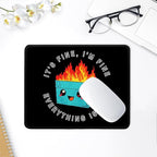 ITNRSIIET Mouse Pad with Stitched Edge Premium Textured Smooth Precise Operation Waterproof Washable Non-Slip Rubber Base Desktop Protection Mat, 10.2×8.3×0.12 inches, Cute Dumpster