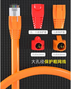 50 Pcs Cat7 Cat7A Cat8 Strain Relief Boot, RJ45 Plug Connector Cover Modular Network Plug Connector Cap Cable Connector Boots, Red