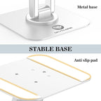 OCYCLONE for iPad Stand for Desk 360 Rotating Adjustable Portable Monitor Tablet Holder, White