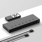 Y.D.F 7 Port HDMI Switch, 4k@60Hz HDMI Switcher 7 in 1 Out HDCP 2.0 Manual HDMI 2.0 Hub Support 3D Compatible with Nintendo Switch/OLED/Xbox/ PS5/4 Blu-Ray Player Fire Stick Roku Apple TV Chromeca