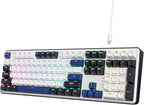 Redragon K689 Wired Gasket RGB Gaming Keyboard, 108 Keys Mechanical Keyboard w/Extra 4 Hotkeys, Upgraded Hot-swappable Socket, 3-Layer Noise Dampening, Mixed Color Keycaps, Custom Linear Switch