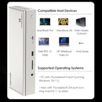 WAVLINK Thunderbolt 4 Dock with 100W Charging, Displaylink Docking Station Quad 4K@60Hz Monitors,3 Thunderbolt 4 Ports, 2.5G Ethernet, USB C Docking Station for Mac and PC,Displaylink Driver Required