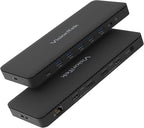 VisionTek VT4600DL Laptop Docking Station for Windows, MacOS or ChromeOS — Connect with USB-C or USB-A, 100W Laptop Charging, Dual 4K Displays, 2X HDMI, 2X DisplayPort, USB-A, USB-C, Audio, Ethernet