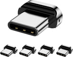 Magnetic Connector Tips Head for USB-C Android Devices (5 Pack), only Compatible 3A Magnetic Charging Cable