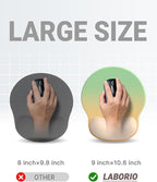 Ergonomic Mouse Pad Wrist Support, Comfortable Mouse Pad Wrist Rest, Relieve Wrist Pain Gel Mouse pad, Non-Slip Rubber Base Mousepad for Laptop, Computer(Gradient Yellow Green)
