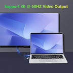 CABLEDECONN USB2.0 A to USB C 3.2 Type C 20Gbps Male to Male Detachable 0.5m 1.6ft Cable Data Extension 10Gbps 240W Fast Charge 8K Ultra HD Video Data Connection Power Line