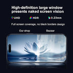 OneFish Screen Protector for Iphone 14 Pro, HD Clarity Tempered Glass Film 9H+ Hardness, with Hassle-Free Installation Frame, Dust-Free Bubble-Free Anti-Fingerprint, 2Pack