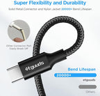 etguuds 4ft USB A to USB C Cable 3A Fast Charging, 2-Pack USB A to USB Type C Charger Cord for iPhone 16 15 Pro/Pro Max/Plus, for Samsung Galaxy S24 S23 S22 S21 S20 S10 A55 A54 Flip Note, Moto, Black