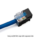 trueCABLE Cat6A Keystone Jack, Unshielded (UTP), 90 Degree Punch-Down, PoE++ (4PPoE), UL Listed, ETL Verified, ANSI/TIA Certified, Modular RJ45 Female, Black, 12 Pack