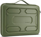 DOMISO 15.6 inch Laptop Sleeve with Handle Shockproof Waterproof EVA Protective Case for 15.6" Yoga 720 IdeaPad 310 320 ThinkPad T570/Legion 5 Gen 6/HP Envy 15/15.6" Notebooks, Green