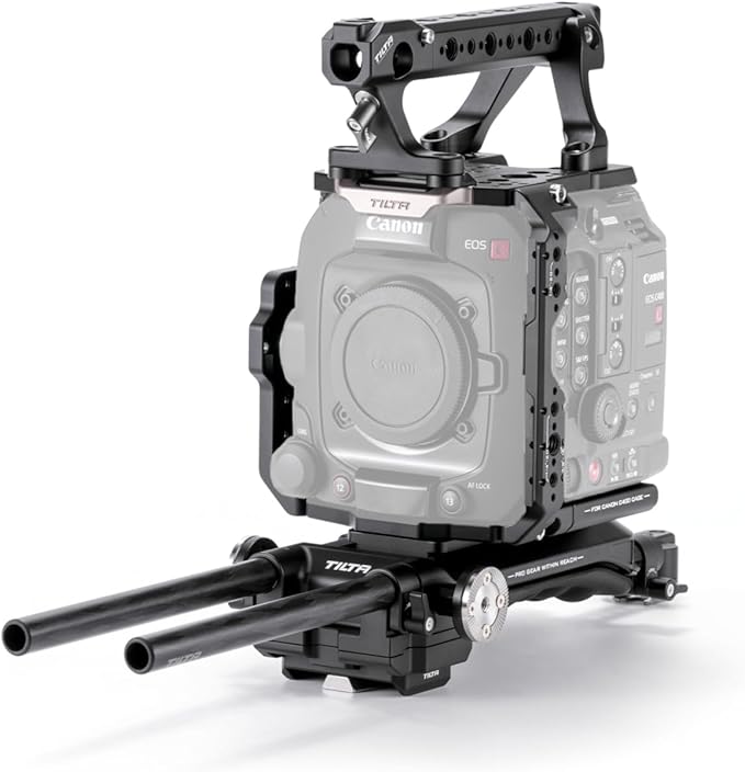 Tilta Camera Cage Advanced Kit for Canon C400 | Includes Full Cage, Rear Accessory Plate, Top Handle Extension, Shoulder Baseplate & More | Arri Rosette, NATO Rail, 3/8"-16 & 1/4"-20