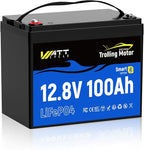 12V 100Ah TMBT LiFePO4 Lithium Battery with Smart Bluetooth, Group 24,Uilt-in 120A BMS, Automatically Cuts and Recovery, IP67, Deep Cycle Perfect for Trolling Motors Marine Boat RVs