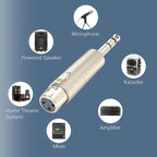 Cubilux Balance 1/4” Male to XLR Female Converter, XLR to 6.35mm(Quarter Inch) TRS Stereo Adapter for Microphone, Headphone, Power Amplifier, Mixer, Karaoke System, Speaker, 2-Pack