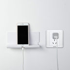 TXEsign Adhesive Wall Phone Tablet Holder Mount Stand for Tablet Smartphones eReader Wall Holder Mount Shelf (White)