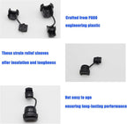 40PCS Nylon Insulation Cable Bush Grommet Electric Cable Protection Cord Buckle Strain Relief Bushing Black Wire Cover Round Cord Grommet,Office Home Wire Cover Management 6N-4 4N-4