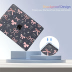 Teryeefi for MacBook Air 13.6 inch Case M4 M3 M2 2024-2022 Release Model A3240 A3113 A2681, Protective Plastic Hard Shell Case Cover for MacBook Air M2 M3 M4 Chip 13 inch, Pink Ribbon Bow-105