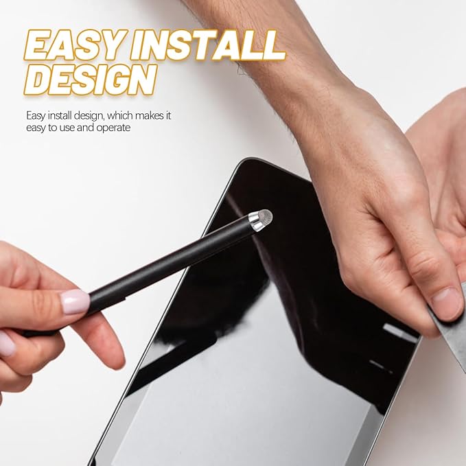 Stylus Tips, 8pcs Mesh Fiber Tips for Touch Screen Devices, High Sensitivity, Soft, no Scratch - Drawing Stylus Accessory
