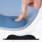 ITNRSIIET Ergonomic Mouse Pad, Cushioned Gel Wrist Rest, Non-Slip Base, Smooth Surface, Compatible with All Mice for Office & Gaming, Desk Accessory, 9.5 x 8.2 inch, Gradient Blue Ombre