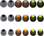 Replacement Earbud Tips Ear Bud Covers Silicone Eartips Fit Most in-Ear Earbuds(Inner Hole 3.8mm -5.1mm) Headphone Earbud Rubber Tips 9 Pairs S M L
