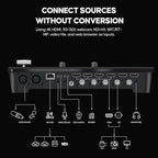 Osee GoStream Duet 8 ISO, 8 Channels Video Switcher with 4 4K-HDMI, 4 SDI, and 4 NDI HX/ 4 SRT/ 4 RTMP/ 2 Webcam. 2 XLR Audio, 8 Layouts, Isolated Recording, Podcast Unit for YouTube, Facebook