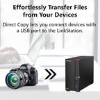 BUFFALO LinkStation 710 4TB 1-Bay NAS Network Attached Storage with HDD Hard Drives Included NAS Storage That Works as Home Cloud or Network Storage Device for Home