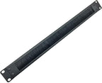 Jingchengmei 1U Disassembled Rack Mount Cable Management Panel with Brush for Cable Entry for 19-Inch Rack or Cabinet Black (BF01UAB2)