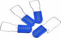 50PCS Plastic Padlock Security Seals Metal Wire Padlocks Electric Meter Lockout Tags Disposable Anti-Tamper Lock Numbered Anti Tamper Tags Blue