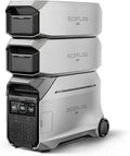 EF ECOFLOW 12kWh Portable Power Station: DELTA Pro 3 with 2 Extra Battery, 120/240V 4000W AC Output, Solar Generator for Home Use, Camping, Emergencies, Power Outages, RVs, and Outdoor Generators