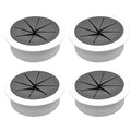 Desk Grommet 2" (50 mm), Desk Hole Cover for Cables White and Black, Cable Grommet ABS Plastic, Desk Hole Grommet for Office and Home Table Cable, Flexible Cable Cord Organizer-4 Pcs