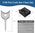 35PCS USB Port Blockers with 3 Locks for PC, Laptop Removable Type-A Data Protection,Dust & Moisture Resistant Shield（Mixed Colors Packs Svailable for Port Sorting）