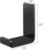Weewooday 4 Pieces Headphone Hanger Holder Desk Adhesive Headphone Hook Wall Mount Headset Stand Acrylic Holder with Glues for General Purpose Game Earphone(Black)