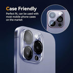 Camera Lens Protector for iPhone 16 pro 6.3 / iPhone 16 pro max 6.9,9H Tempered Glass，Ultra HD, Scratch Resistance Easy to Install，Case Friendly，[Does not Affect Night Shots] 3-Pack