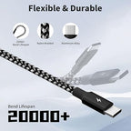 USB C Splitter Multi Charging Cable, Dual Type C Charger Cord,4 in 1 Multiple Nylon Braided Cable with 4 Type-C Connectors Compatible with iPhone 15 Pro Max/Samsung Galaxy/Tablets/Google-1Pack 5FT.