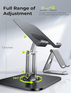 LISEN for iPad Stand Holder Adjustable Tablet Stand for Desk, 2025 for iPad Accessories Rotating Display Stand PC Office Accessories for Desk Women Kindle Table Mount/PS/Switch iPhone 12.9"-4.7"