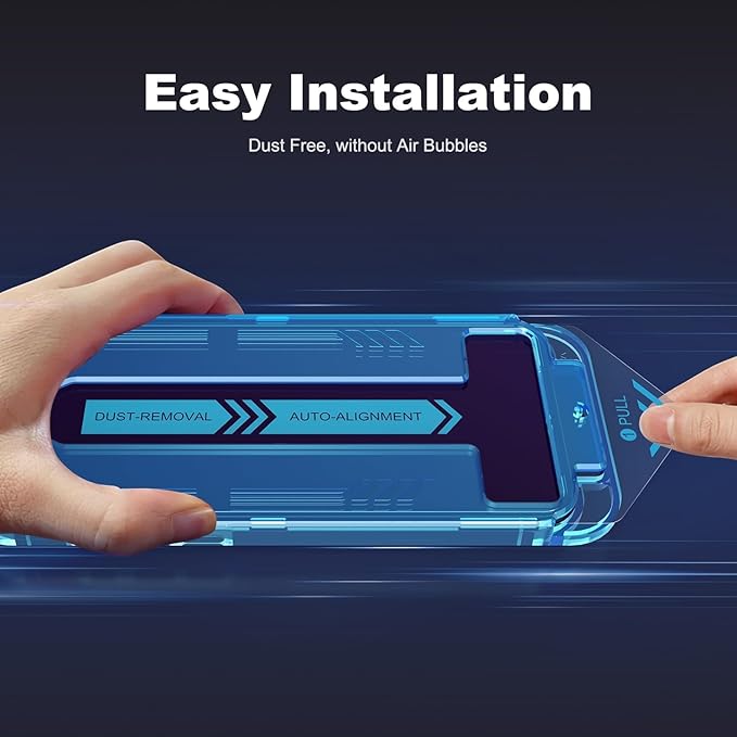 EGKimBa for iPhone 16 Plus Privacy Screen Protector, Gradient Color, Bubble Free, Easy Installation, Auto Dust-Elimination, Anti Blue Light