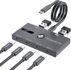 10Gbps USB C Hub, 6 Ports Type C Splitter, USB-A/C to USB C/A Adapter for PC, Laptop, MacBook Pro/Air, iMac, Surface Pro, Chromebook, Etc(HUB ONLY, Not Support Charging/Monitor)
