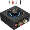 YMOO B06T3 Bluetooth 5.3 Receiver, 100ft RCA Bluetooth Audio Adapter for 3.5mm Jack AUX HiFi Home Stereo/Speaker from Smartphone/Tablet/Laptop,Dual Link for Two Speakers,SBC AAC Audio
