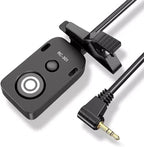 RS-60E3/RR100 for Canon/Fuji Remote Camera Cable Small Shutter Release Control 11.8inches Cable Remote Wired Button R100 R6 R8 R10 80D XT2/3/4/5 XH2S GFX100/S GFX50/S/II (RC301-2.5/E3 11.8in)