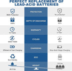 WEIZE 24V 100AH Bluetooth LiFePO4 Lithium Battery, Grade A Cells, 150A BMS, Low-Temp Protection Deep Cycle 500A/3S Peak Discharge Battery for Trolling Motor, Solar System, RV, Camping, Off Grid