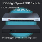 SODOLA 12 Port 10G SFP+ Smart Switch| L2/L3+ Smart Managed | DoS Attack Prevention | IPv6 | Static Routing | L2/L3QoS, IGMP & LAG | Limited Lifetime Protection Managed Ethernet Switch …
