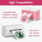 6 Rolls 2 Inch 6-Color Assorted Circle Direct Thermal Stickers Labels, Self-Adhesive Round Direct Thermal Labels for Business, DIY, Code, Name Tag, Envelope Seal - 4500 Labels