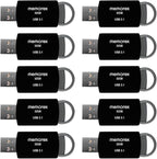 32GB Memorex USB 3.1 Flash Drive – Transfer Speeds Up to 10x Faster Than USB 2.0, Latest USB 3.1 Gen 1 Technology, Lightweight Design, for Daily File Management, Type-A Connector, 10-Pack