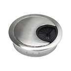 1 Pcs Desk Grommet 2" / 50 mm, Desk Cord Hole Cover, Cable Grommet Metal Zinc Alloy Materilal, Desk Hole Grommet for Home & Office Pc, Detachable Cable Cord Organizer-Brushed Silver