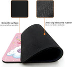 Mouse Pad, Pink Cute Unicorn Mouse Pads for Desk, 9.5" x 7.9" Non-Slip Rubber Base Computer Mousepad with Women, Portable Square Design for Wireless Mouse and Pad Laptop Office & Travel