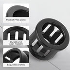 200PCS 1/2" Black Cable Snap Bushing Grommet, Snap in Cord Bushing Protect Cables